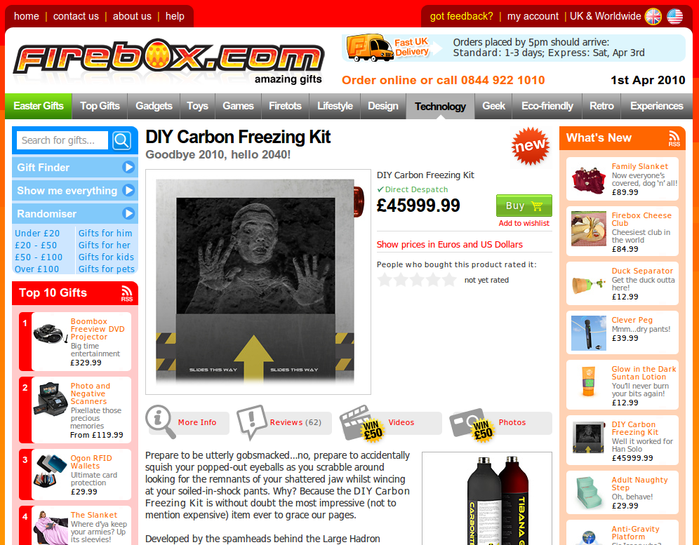 DIY Carbon Freezing Kit