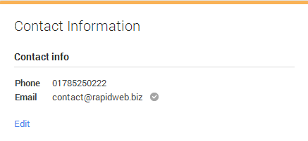 Google Plus Business Page editing contact information