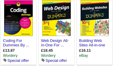 Products rich snippet in Google's search results